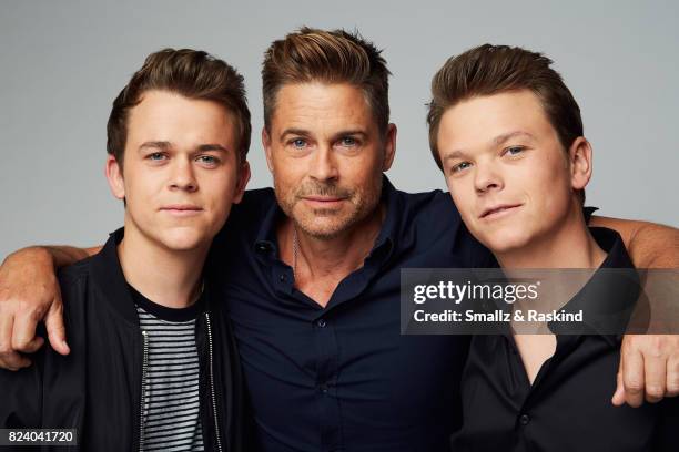 John Owen Lowe, producer Rob Lowe and Matthew Lowe of A+E's 'The Lowe Files' pose for a portrait during the 2017 Summer Television Critics...