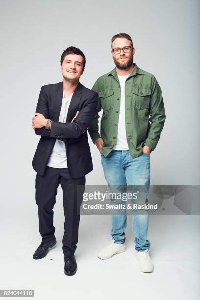 Producer Josh Hutcherson and executive producer/director Seth Rogen of Hulu's 'Future Man' pose for a portrait during the 2017 Summer Television...