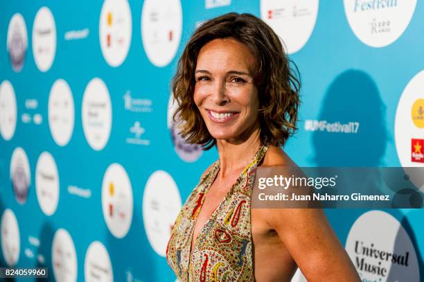 Lydia Bosch attends Rosaio concert at Teatro Real on July 28, 2017 in Madrid, Spain.