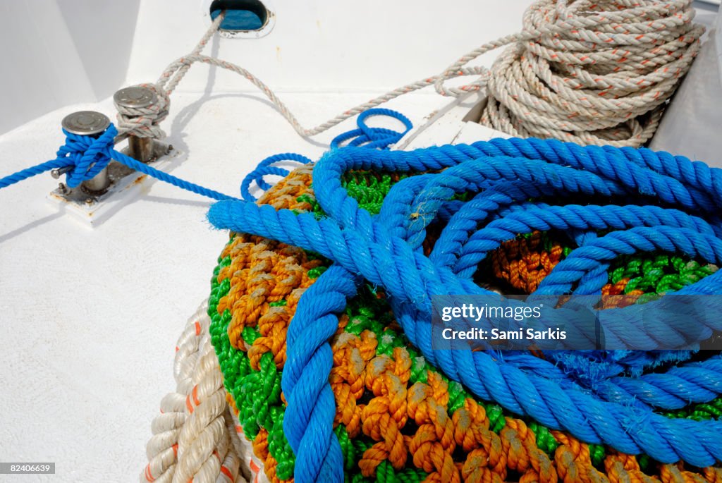 Rope Stack On Boat Deck Red Sea Egypt Photo - Getty Images