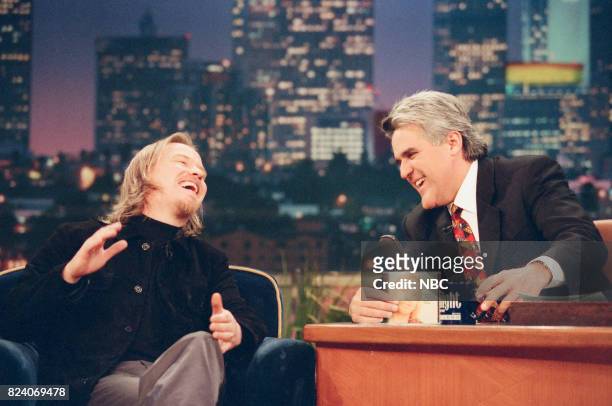 Pictured: Musician Shawn Mullins during an interview with host Jay Leno on March 15, 1999 --