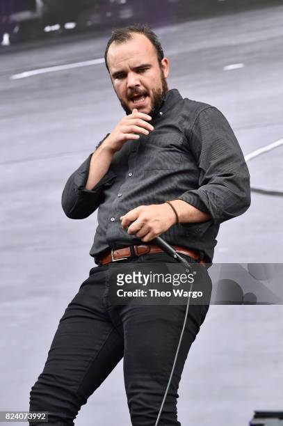 Samuel Herring of Future Islands performs onstage during the 2017 Panorama Music Festival at Randall's Island on July 28, 2017 in New York City.