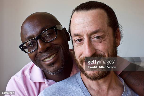 male couple - new york black and white stock pictures, royalty-free photos & images