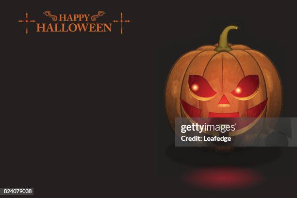 halloween background [card and poster template] - big mac pumpkin stock illustrations