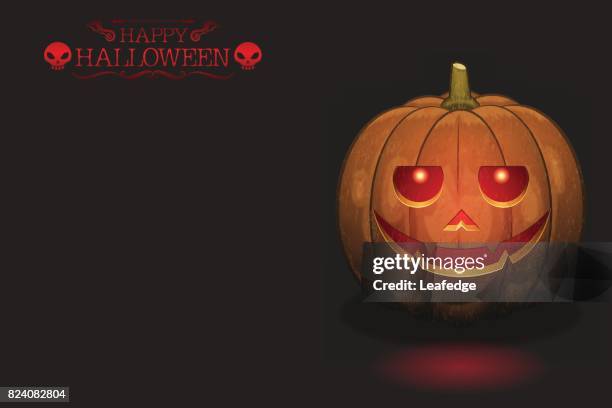 halloween background [card and poster template] - big mac pumpkin stock illustrations