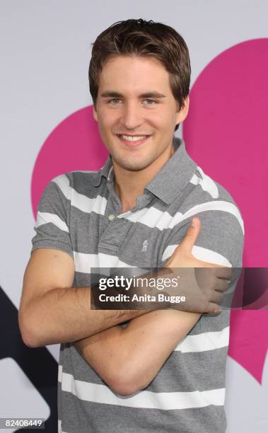 Actor Alexander Klaws attends a photocall to the new German television SAT.1 telenovela 'Anna und die Liebe' on August 18, 2008 in Berlin, Germany.