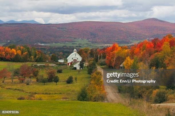 barn near irasburg - october landscape stock pictures, royalty-free photos & images