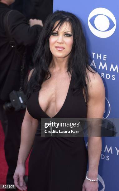 Wrestler Chyna arrives at the 43rd Annual Grammy Awards held at Staples Center February 21, 2001 in Los Angeles, CA.