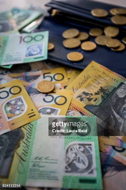 wallet's full - australian coin stock pictures, royalty-free photos & images