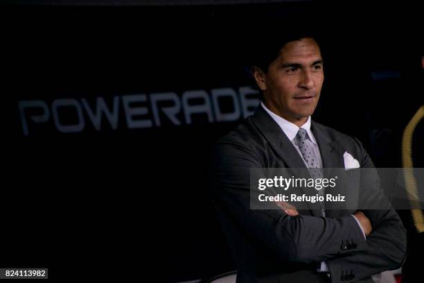 Juan Francisco Palencia, coach of Pumas looks on during the 2nd round match between Atlas and Pumas UNAM as part of the Torneo Apertura 2017 Liga MX...