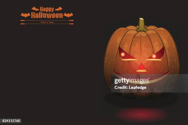 halloween background [card and poster template] - big mac pumpkin stock illustrations