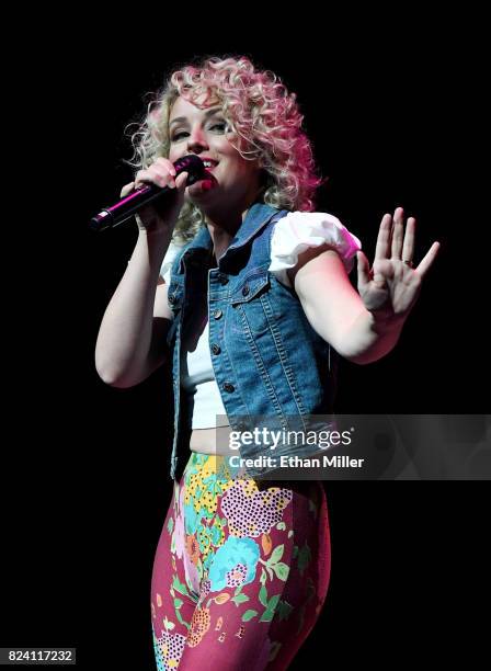 Singer/songwriter Cam performs as she opens for George Strait during his Strait to Vegas Exclusive Worldwide Engagements at T-Mobile Arena on July...