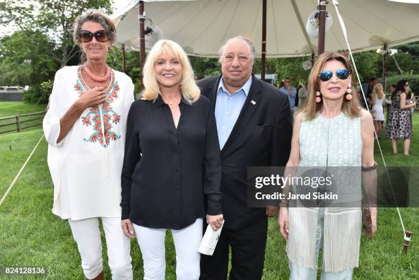 Somers Farkas, Margo Catsimatidis, John Catsimatidis and Victoria Wyman attend the Alzheimer's Association Hosts Rita Hayworth Gala Hamptons Kickoff...