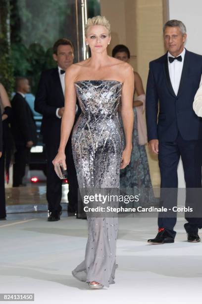 Princess Charlene of Monaco attends the 69th Monaco Red Cross Ball Gala at Sporting Monte-Carlo on July 28, 2017 in Monte-Carlo, Monaco.