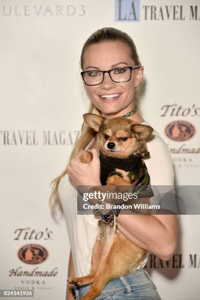 Actor / model Caitlin O'Connor attends the party for the unveiling of Los Angeles Travel Magazin's "Endless Summer" issue at Boulevard3 on July 28,...