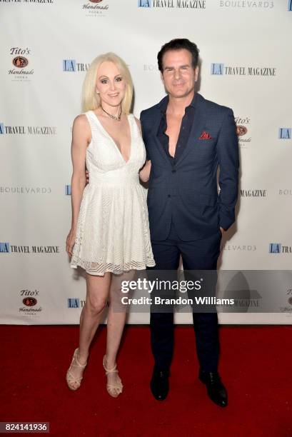 Actors Donna Spangler and Vincent De Paul attends the party for the unveiling of Los Angeles Travel Magazin's "Endless Summer" issue at Boulevard3 on...