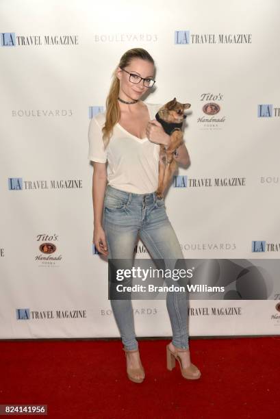 Actor / model Caitlin O'Connor attends the party for the unveiling of Los Angeles Travel Magazin's "Endless Summer" issue at Boulevard3 on July 28,...