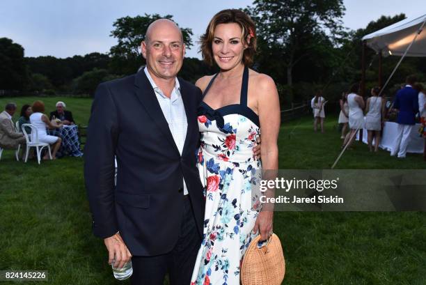 Luann D' Agostino and Tom D' Agostino attend the Alzheimer's Association Hosts Rita Hayworth Gala Hamptons Kickoff Event at a Private Residence on...