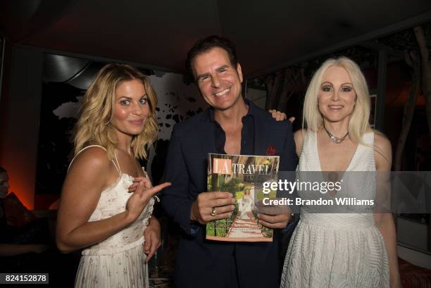 Actors Candace Cameron-Burr , Vincent De Paul and Donna Spangler attend the party for the unveiling of Los Angeles Travel Magazin's "Endless Summer"...