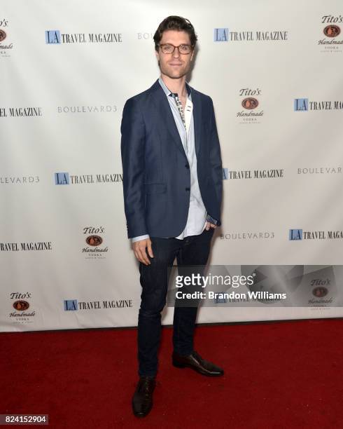 Actor Will Hausmann attends the party for the unveiling of Los Angeles Travel Magazin's "Endless Summer" issue at Boulevard3 on July 28, 2017 in...