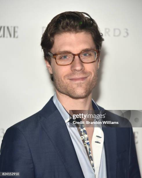 Actor Will Hausmann attends the party for the unveiling of Los Angeles Travel Magazin's "Endless Summer" issue at Boulevard3 on July 28, 2017 in...