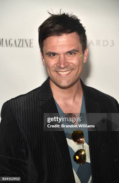 Actor Kash Hovey attends the party for the unveiling of Los Angeles Travel Magazin's "Endless Summer" issue at Boulevard3 on July 28, 2017 in...