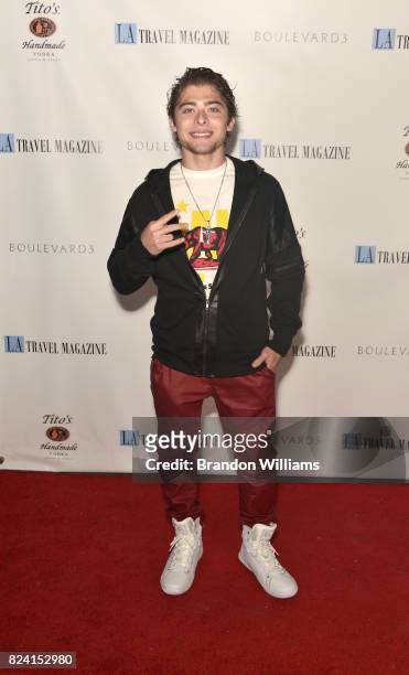 Actor Ryan Ochoa attends the party for the unveiling of Los Angeles Travel Magazin's "Endless Summer" issue at Boulevard3 on July 28, 2017 in...