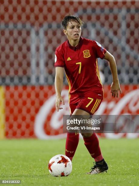Marta Corredera of Spain women during the UEFA WEURO 2017 Group D group stage match between England and Spain at the Rat Verlegh stadium on July 23,...