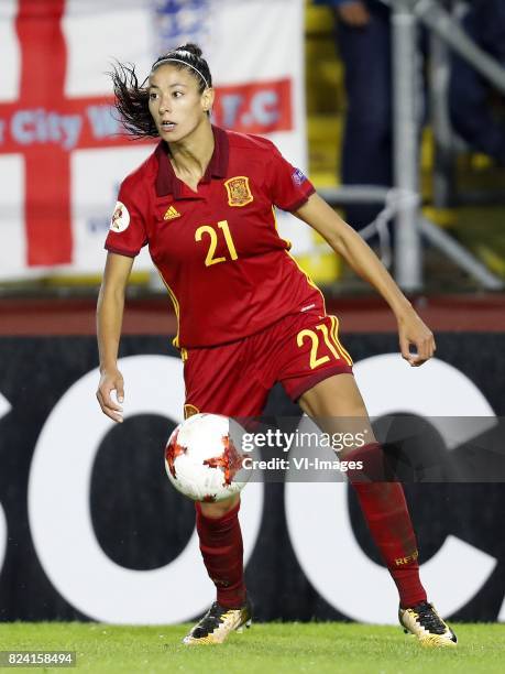 Leila Ouahabi of Spain women during the UEFA WEURO 2017 Group D group stage match between England and Spain at the Rat Verlegh stadium on July 23,...