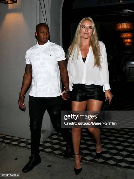 Kenan Smith and Lindsey Vonn are seen on July 28, 2017 in Los Angeles, California.