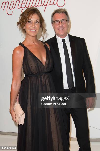 Francois Cluzet and his wife Narjiss Cluzet attend the 69th Monaco Red Cross Ball Gala at Sporting Monte-Carlo on July 28, 2017 in Monte-Carlo,...