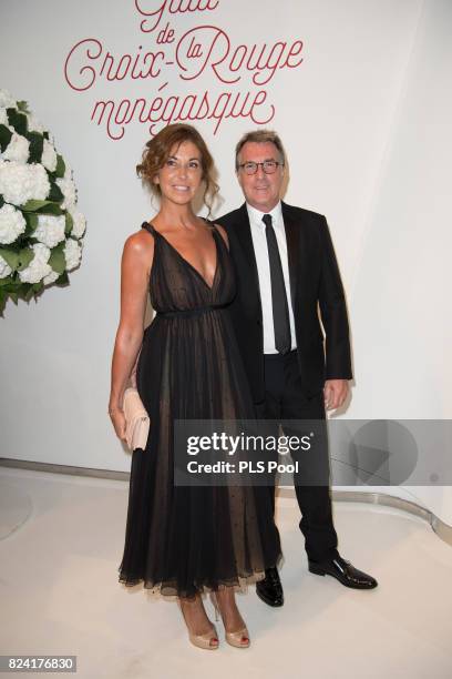 Francois Cluzet and his wife Narjiss Cluzet attend the 69th Monaco Red Cross Ball Gala at Sporting Monte-Carlo on July 28, 2017 in Monte-Carlo,...