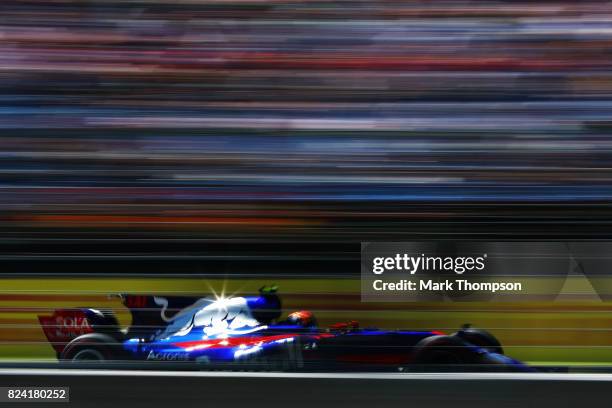 Carlos Sainz of Spain driving the Scuderia Toro Rosso STR12 on track during final practice for the Formula One Grand Prix of Hungary at Hungaroring...