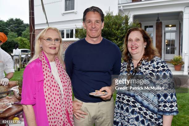 Cornelia Sharpe Bregman, Ed Shanahan and Alison Mazzola attend Alzheimer's Association Hosts Rita Hayworth Gala Hamptons Kickoff Event at Private...