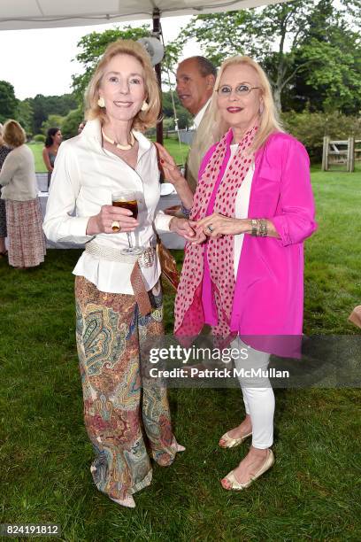 Amanda Haynes-Dale and Cornelia Sharpe Bregman attend Alzheimer's Association Hosts Rita Hayworth Gala Hamptons Kickoff Event at Private Residence on...