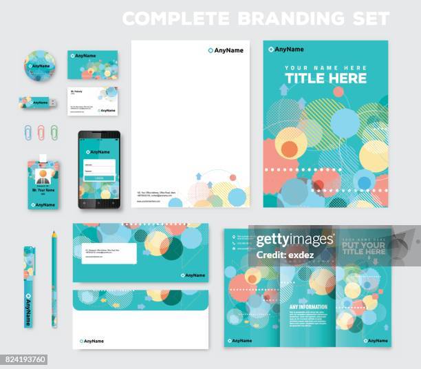 corporate branding set - business card design stock illustrations