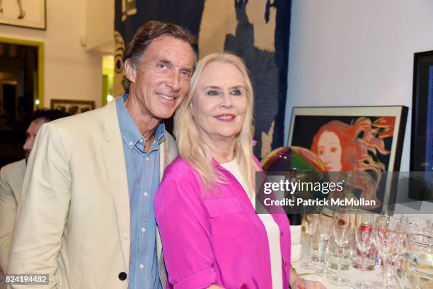 Kim Taipale and Cornelia Sharpe Bregman attend Alzheimer's Association Hosts Rita Hayworth Gala Hamptons Kickoff Event at Private Residence on July...