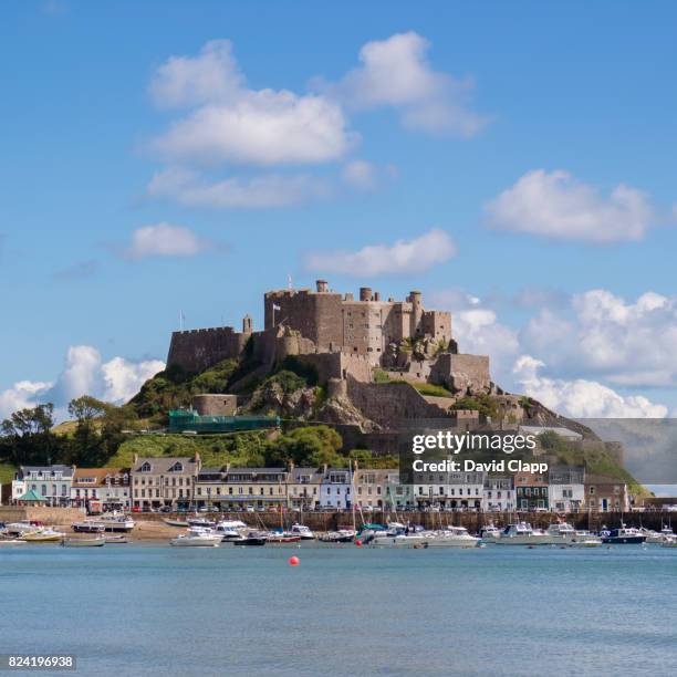 gorey castle, jersey - channel islands england stock pictures, royalty-free photos & images