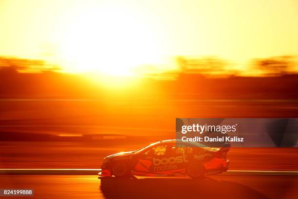 James Courtney drives the Mobil 1 HSV Racing Holden Commodore VF during race 15 for the Ipswich SuperSprint, which is part of the Supercars...