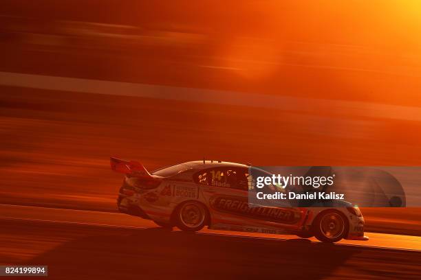 Tim Slade drives the Freightliner Racing Holden Commodore VF during race 15 for the Ipswich SuperSprint, which is part of the Supercars Championship...