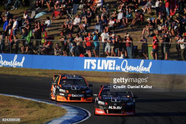 Scott Pye drives the Mobil 1 HSV Racing Holden Commodore VF during race 15 for the Ipswich SuperSprint, which is part of the Supercars Championship...