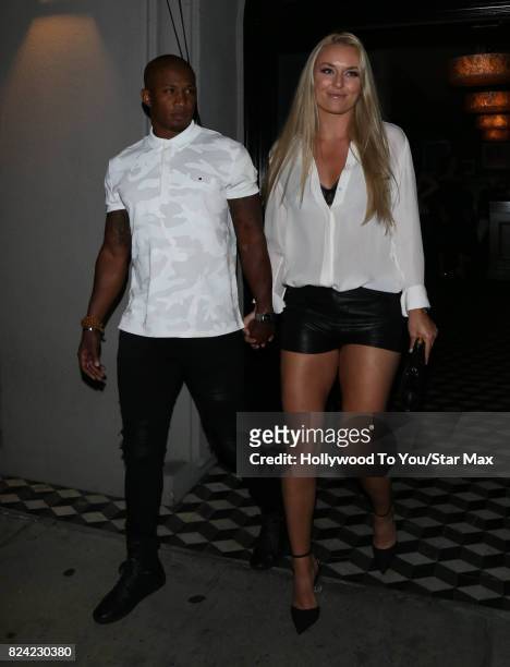 Lindsey Vonn and Kenan Smith are seen on July 28, 2017 in Los Angeles, CA.