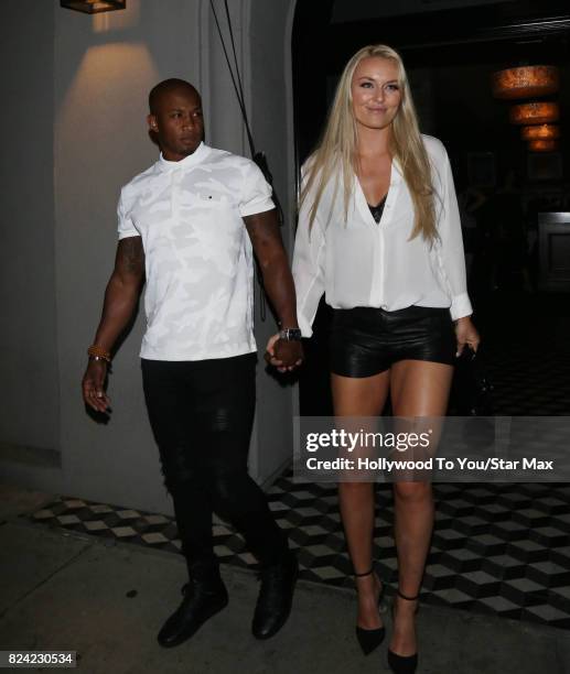 Lindsey Vonn and Kenan Smith are seen on July 28, 2017 in Los Angeles, CA.