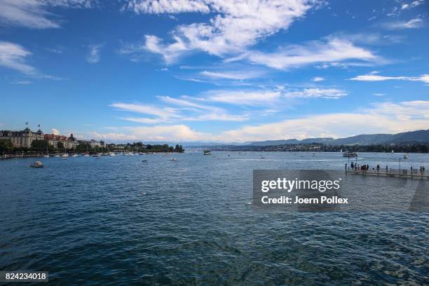 General view of theLake Zurich ahead the IRONMAN Switzerland on July 29, 2017 in Zurich, Switzerland.