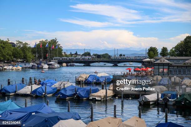 General view of theLake Zurich ahead the IRONMAN Switzerland on July 29, 2017 in Zurich, Switzerland.