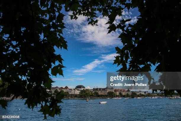 General view of theLake Zurich ahead the IRONMAN Switzerland on July 29, 2017 in Zurich, Switzerland.