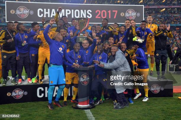 Kaizer Chiefs celebrates after the Carling Black Label Champion Cup match between Orlando Pirates and Kaizer Chiefs at FNB Stadium on July 29, 2017...
