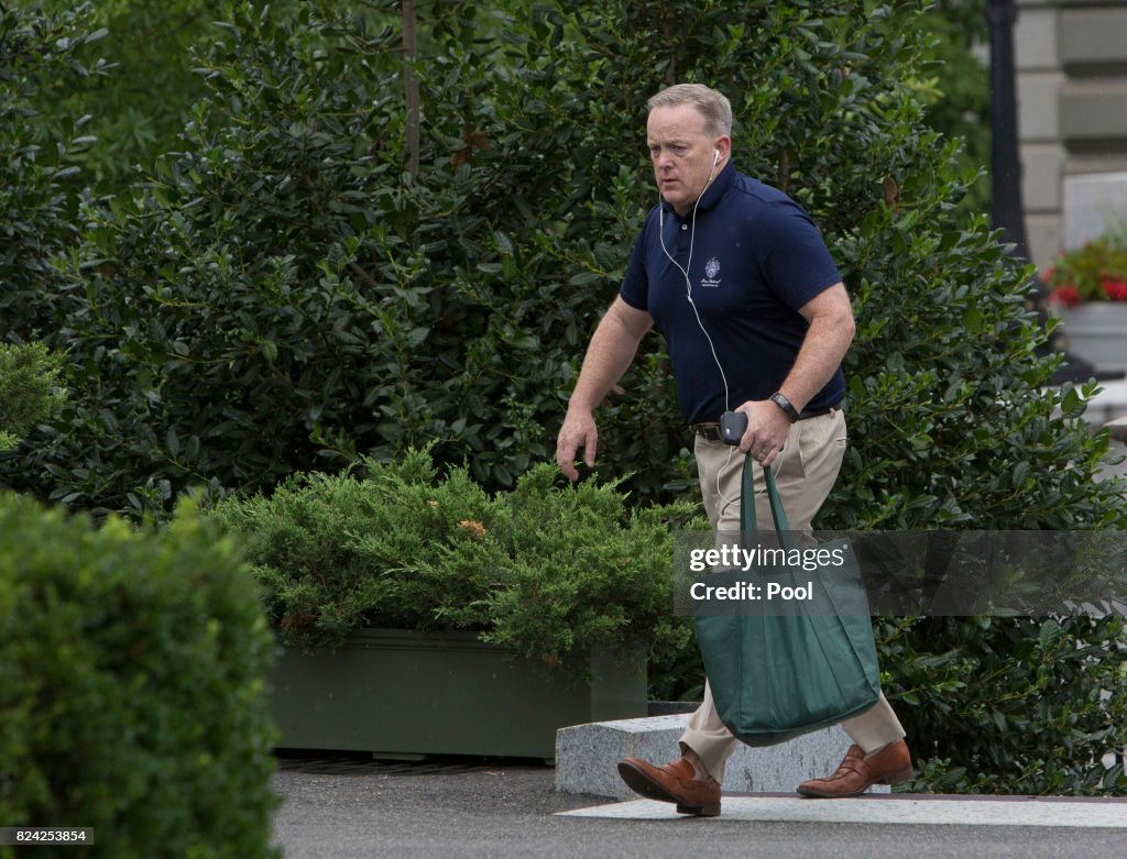 Sean Spicer Arrives At White House