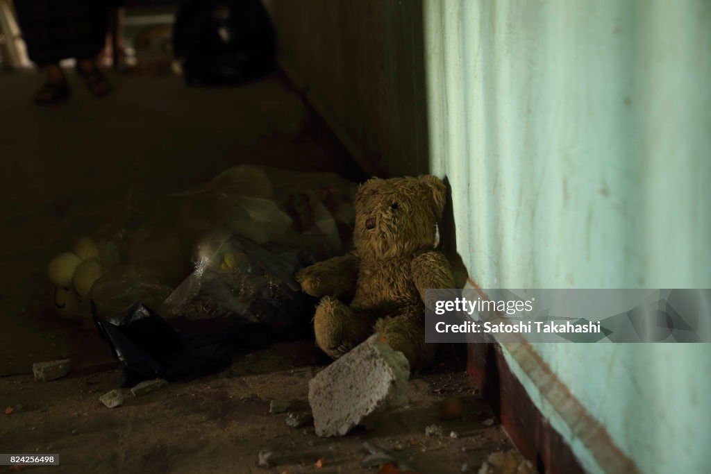 A stuffed animal which was left behind at Phnom Penh's...