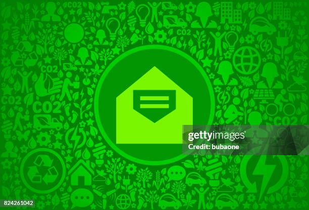 open letter environment green vector icon pattern - man opening envelope stock illustrations